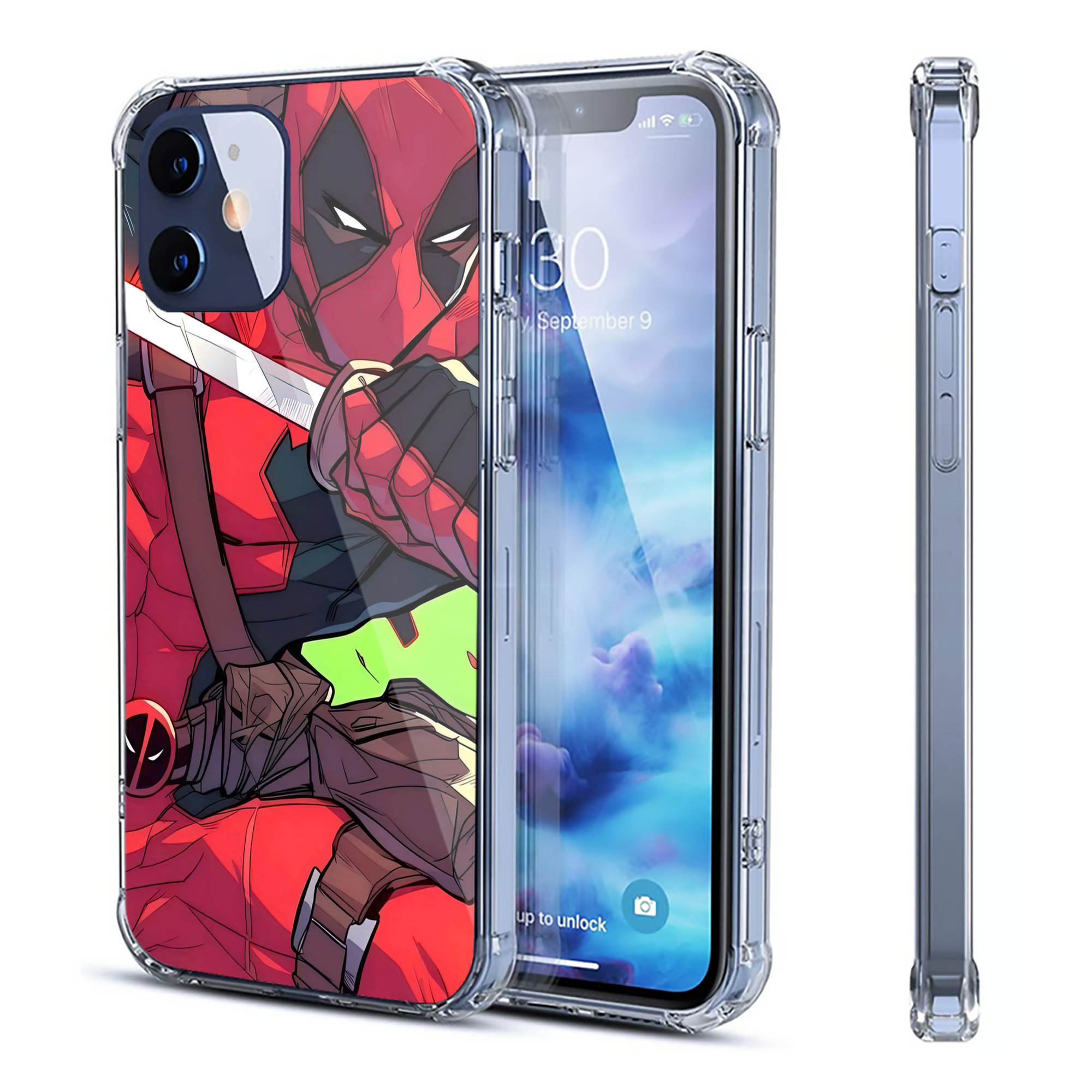 （画像用） Deadpool デッドプール 【iPhone 12シリーズ対応】透明スマホケース（クリアソフトケース）